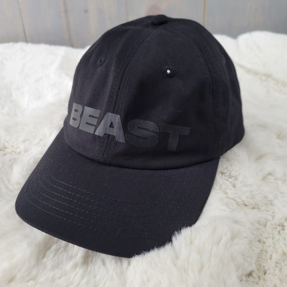MrBeast Beast‎ Baseball Cap Hat Mens OSFM Black Tonal Logo Merch